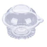 100PCS Clear Cookie Boxes Plastic Disposable Cute Cat Head Small Treat Bakery Box for Cupcake Dessert Pastry