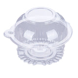 100PCS Clear Cookie Boxes Plastic Disposable Cute Cat Head Small Treat Bakery Box for Cupcake Dessert Pastry