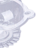 100PCS Clear Cookie Boxes Plastic Disposable Cute Cat Head Small Treat Bakery Box for Cupcake Dessert Pastry