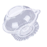 100PCS Clear Cookie Boxes Plastic Disposable Cute Cat Head Small Treat Bakery Box for Cupcake Dessert Pastry
