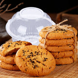 100PCS Clear Cookie Boxes Plastic Disposable Cute Cat Head Small Treat Bakery Box for Cupcake Dessert Pastry