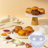 100PCS Clear Cookie Boxes Plastic Disposable Cute Cat Head Small Treat Bakery Box for Cupcake Dessert Pastry