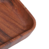 Wood Fruit Tray Square Chinese Style Solid Wood Tea Snack Dessert Serving Plate for Home