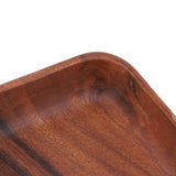 Wood Fruit Tray Square Chinese Style Solid Wood Tea Snack Dessert Serving Plate for Home