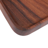 Wood Fruit Tray Square Chinese Style Solid Wood Tea Snack Dessert Serving Plate for Home