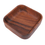 Wood Fruit Tray Square Chinese Style Solid Wood Tea Snack Dessert Serving Plate for Home