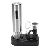 Electric Wine Opener Set Automatic Bottle Opener Tool Rechargeable with Foil Cutter Wine Aerator Vacuum Stopper for Home Bar Party