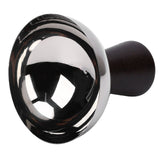 Serving Dessert Bowl Stainless Steel Multifunctional Wooden Base Yogurt Snack Candy Cup for Hotel Home Glossy Style