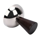 Serving Dessert Bowl Stainless Steel Multifunctional Wooden Base Yogurt Snack Candy Cup for Hotel Home Glossy Style