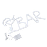 BAR Neon LED Purple 24‑key Remote Control 8‑mode Wall Light Neon Lights for Family Restaurant PARTY BarWine Glass Blue Light