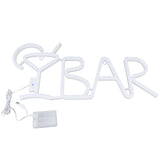 BAR Neon LED Purple 24‑key Remote Control 8‑mode Wall Light Neon Lights for Family Restaurant PARTY BarWine Glass Blue Light