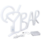 BAR Neon LED Purple 24‑key Remote Control 8‑mode Wall Light Neon Lights for Family Restaurant PARTY BarWine Glass Blue Light