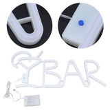 BAR Neon LED Purple 24‑key Remote Control 8‑mode Wall Light Neon Lights for Family Restaurant PARTY BarWine Glass Blue Light