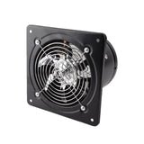 190mm 40W 220V Wall Mounted Exhaust Fan Low Noise Home Bathroom Kitchen Garage Ventilation (Black)