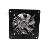 190mm 40W 220V Wall Mounted Exhaust Fan Low Noise Home Bathroom Kitchen Garage Ventilation (Black)
