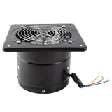 190mm 40W 220V Wall Mounted Exhaust Fan Low Noise Home Bathroom Kitchen Garage Ventilation (Black)