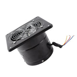 190mm 40W 220V Wall Mounted Exhaust Fan Low Noise Home Bathroom Kitchen Garage Ventilation (Black)