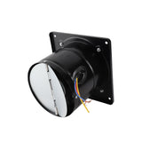 190mm 40W 220V Wall Mounted Exhaust Fan Low Noise Home Bathroom Kitchen Garage Ventilation (Black)