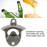 Wall Mounted Zinc Alloy Beer Bottle Opener Soda Glass Caps Remover Open Tool for Home Bar(5pcs)
