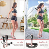 Jump Rope, Adjustable Speed Jump Rope with Calorie Counter and Timer, Counter Crossfit Jump Rope for Fitness, Sport, Boxing (Wired + Wireless)