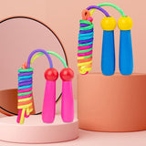 Jump Rope Beaded Skipping Rope Adjustable Tangle-free Segmented Jumping Rope - Pink