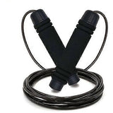 Adjustable Speed Jump Rope with Soft Memory Foam Handles, Tangle-Free Skipping Rope for Fitness, Cardio Workout & Exercise - Black