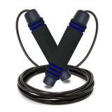 Adjustable Speed Jump Rope with Soft Memory Foam Handles, Tangle-Free Skipping Rope for Fitness, Cardio Workout & Exercise - Blue