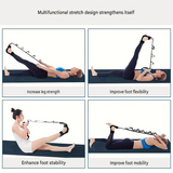 Yoga Stretch Strap, Foot & Leg Stretching Strap, Flexibility Strap for Ankle Ligament, Fascia, Muscle & Physical Therapy - Black