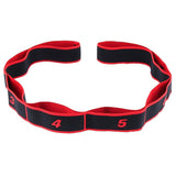 Stretching Strap, 8 Loop Yoga Straps for Stretching, Elastic Stretch Strap Stretch Band for Exercise Yoga Fitness Gym - Red