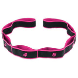 Stretching Strap, 8 Loop Yoga Straps for Stretching, Elastic Stretch Strap Stretch Band for Exercise Yoga Fitness Gym - Pink