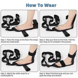 Yoga Stretching Strap for Physical Therapy, Non-Stretch Exercise Strap with Foot Loop for Pilates, Dance & Flexibility Training
