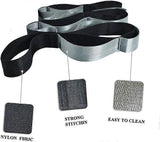 12 Loop Yoga Stretch Strap, Non-Elastic Stretching Strap for Yoga, Pilates, Physical Therapy & Flexibility Training - Gray
