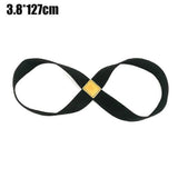 Infinity Yoga Stretch Strap, Double Loop Stretching Strap for Yoga, Pilates, Physical Therapy & Flexibility Training - Black