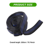2pcs Hammock Tree Straps Set Effortless Operation Lightweight Stretching Straps Suitable for Hiking Camping - Blue