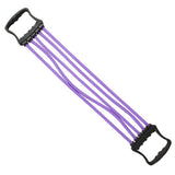 Chest Expander Removable Spring Exercise Arm Stretch Strap Tension Cord - Purple