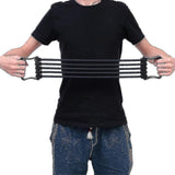 Chest Expander Removable Spring Exercise Arm Stretch Strap Tension Cord - Purple
