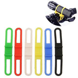 2pcs Bicycle Silicone Band High Stretch Silicone Straps Bicycle Fixing Straps - Yellow