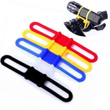 2pcs Bicycle Silicone Band High Stretch Silicone Straps Bicycle Fixing Straps - White