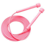Speed Jump Rope for Fitness, Racing Skipping Rope with Ball Bearings, Adjustable Exercise Jump Rope for Cardio, Boxing, CrossFit & Workout - Pink