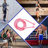 Speed Jump Rope for Fitness, Racing Skipping Rope with Ball Bearings, Adjustable Exercise Jump Rope for Cardio, Boxing, CrossFit & Workout - Pink