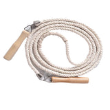 Wooden Handle Long Jump Rope, Adjustable Cotton Twine Skipping Rope for Team Games, School Sports, Playground Activities & Fitness - 15m