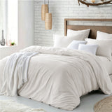 Hotel Soft Microfiber Duvet Cover Set-2000TC Quilt Cover Set & Pillowcases -1 Donna Cover Zipper Closure & 1 x Pillowcases-Breathable Bedding - Wrinkle, Fade, Stain Resistant(Raw white,King)