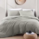 Hotel Soft Microfiber Duvet Cover Set-2000TC Quilt Cover Set & Pillowcases -1 Donna Cover Zipper Closure & 1 x Pillowcases-Breathable Bedding - Wrinkle, Fade, Stain Resistant(Grey,King Single)