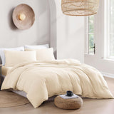 Hotel Soft Microfiber Duvet Cover Set-2000TC Quilt Cover Set & Pillowcases -1 Donna Cover Zipper Closure & 1 x Pillowcases-Breathable Bedding - Wrinkle, Fade, Stain Resistant(Cream White,King Single)