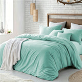Hotel Soft Microfiber Duvet Cover Set-2000TC Quilt Cover Set & Pillowcases -1 Donna Cover Zipper Closure & 1 x Pillowcases-Breathable Bedding - Wrinkle, Fade, Stain Resistant(Ice Blue,Queen)