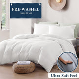 Hotel Soft Microfiber Duvet Cover Set-2000TC Quilt Cover Set & Pillowcases -1 Donna Cover Zipper Closure & 1 x Pillowcases-Breathable Bedding - Wrinkle, Fade, Stain Resistant(White,Super King)