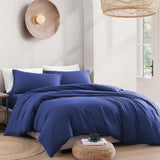 Hotel Soft Microfiber Duvet Cover Set-2000TC Quilt Cover Set & Pillowcases -1 Donna Cover Zipper Closure & 1 x Pillowcases-Breathable Bedding - Wrinkle, Fade, Stain Resistant(Royal blue,Super King)