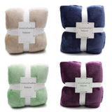 North East Flannel Blanket Polyester Solid Color Light gray 100cmX150cm