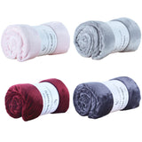 North East Flannel Blanket Polyester Solid Color Purple 70cmX100cm