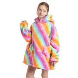 Childrens Cartoon Flannel Hooded Blanket Polyester Children's cold clothing universe All yards